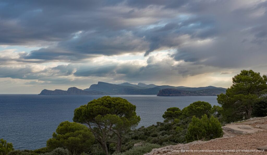 Kälteeinbruch und Regen auf Mallorca: Was die Woche bringt Dramatische Wolken über der Küste von Mallorca im Dezember